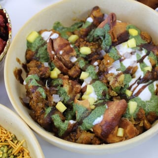 Chole Samosa Chat (Vegetarian)