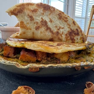 Breakfast masala egg Parathadilla